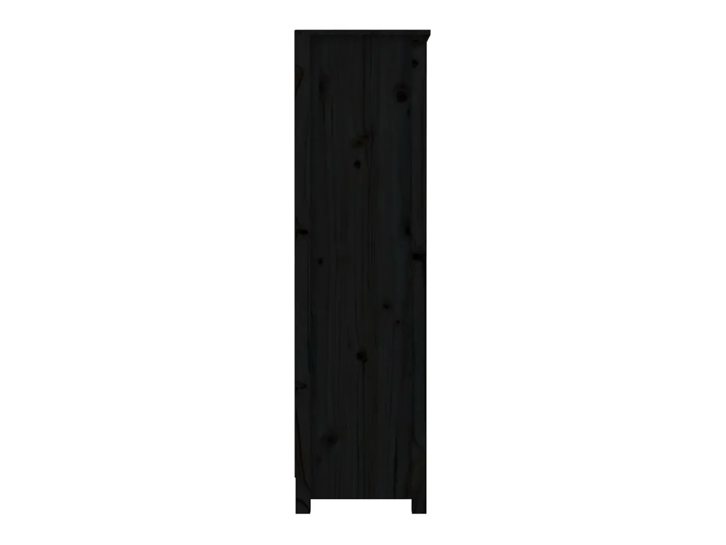 Estantería madera maciza de pino negra 80x35x126 cm