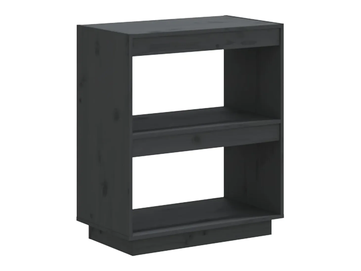 Estantería madera maciza de pino gris 60x35x71 cm