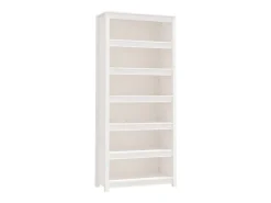 Estantería madera maciza de pino blanca 80x35x183 cm