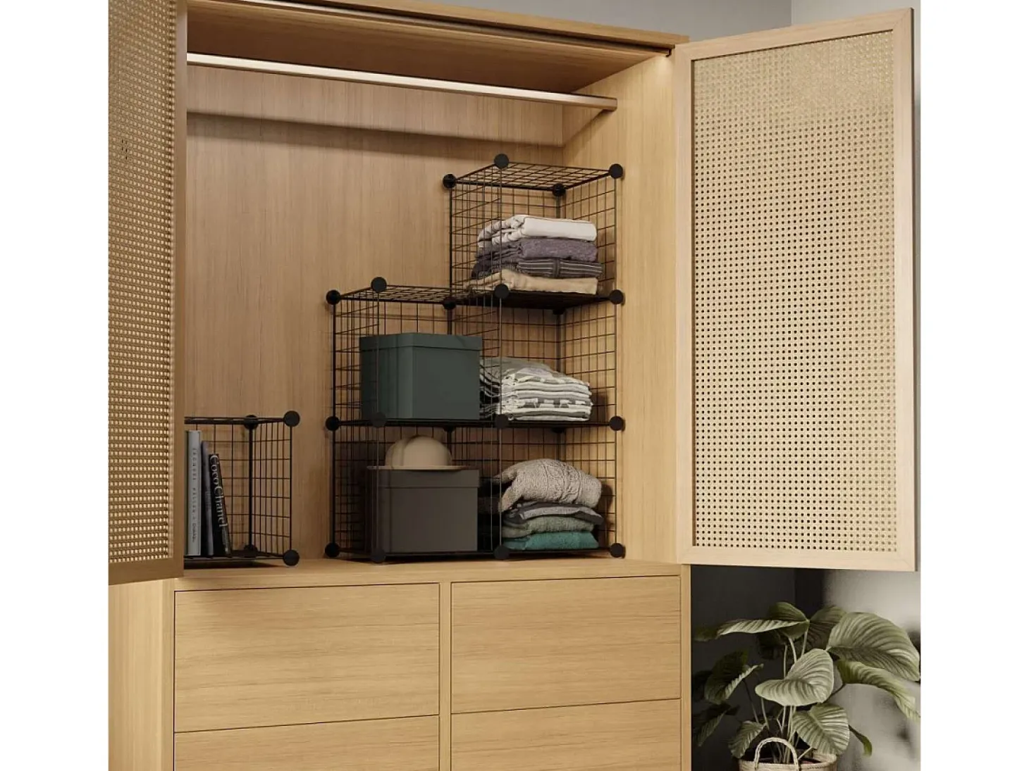Estantería Modular Titan C12 Negro - Newlux