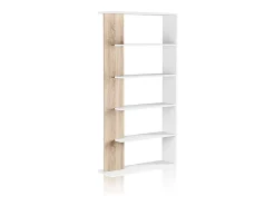 Estantería Opal Blanco Artik (Blanco Mate) - Roble Canadian