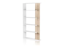 Estantería Opal Blanco Artik (Blanco Mate) - Roble Canadian