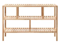 Estantería para baño madera maciza de nogal 100x40x65 cm