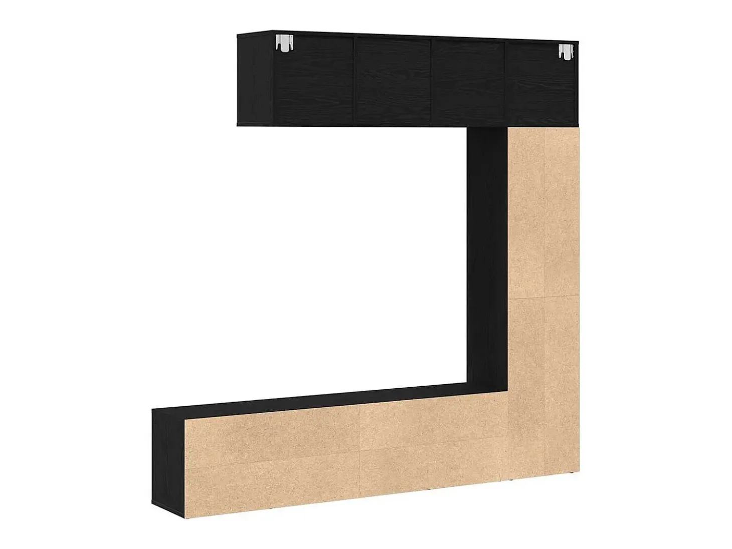 Estantería para libros 3 piezas Roble Negro 36 x 30 x 143 cm