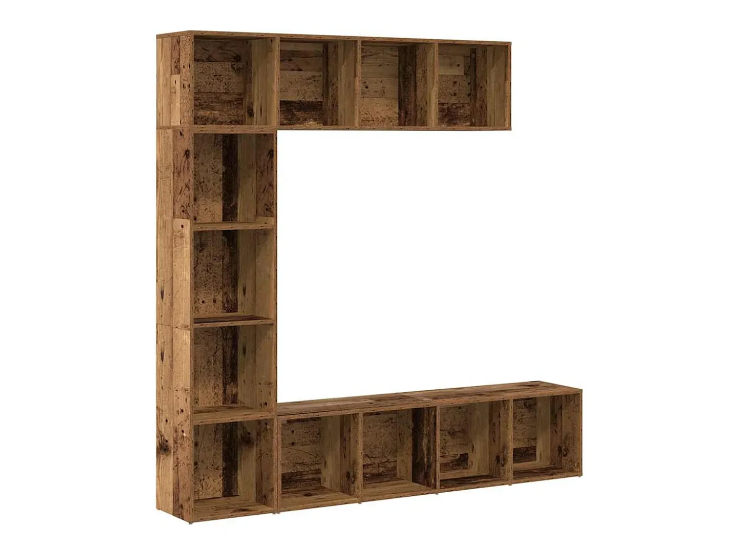 Estantería para libros 3 unidades madera vieja madera de ingeniería