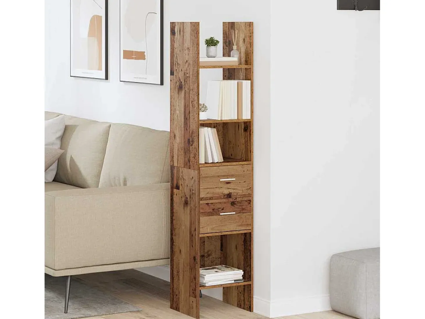 Estantería para libros Madera vieja 40 x 35 x 180 cm