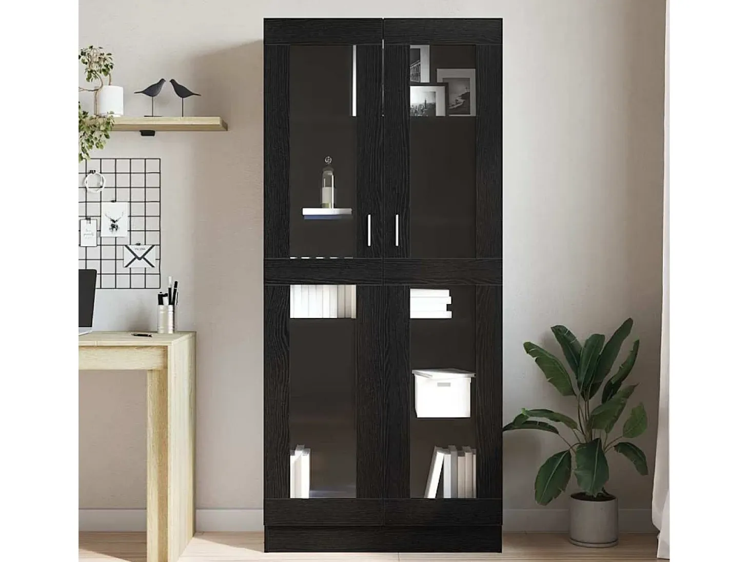 Estantería para libros Roble negro 82.5 x 30.5 x 185 cm