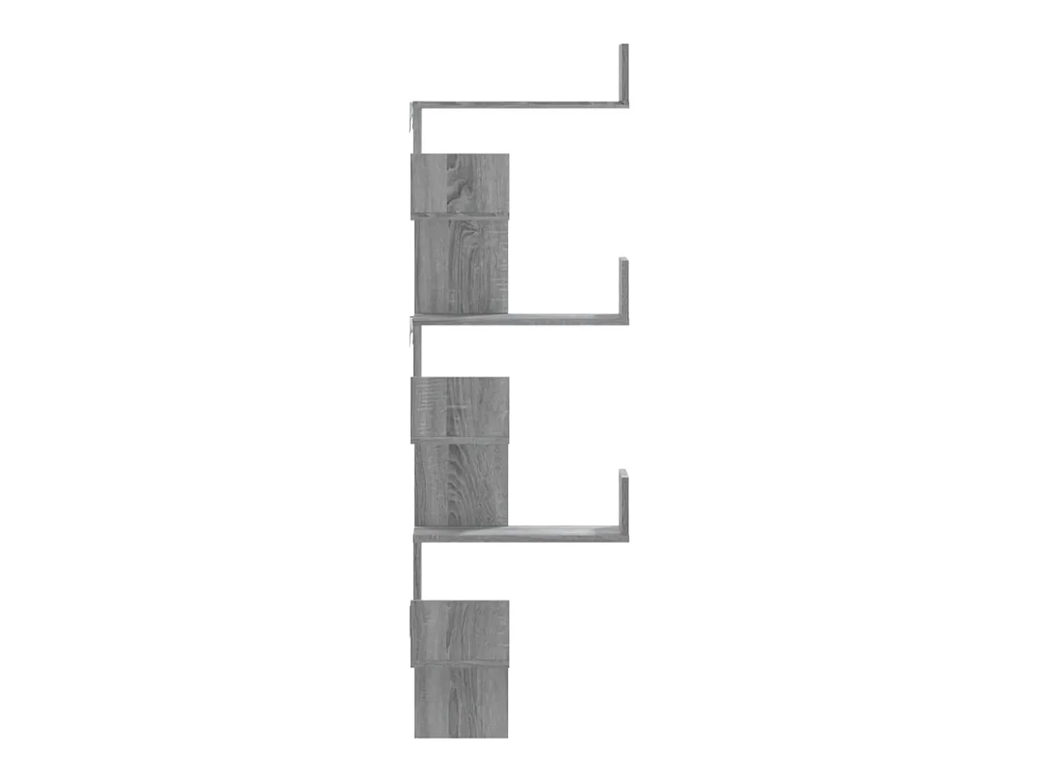 Estantería pared de esquina madera gris Sonoma 45x45x147 cm