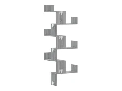 Estantería pared de esquina madera gris Sonoma 45x45x147 cm