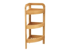Estantería Rinconera en Bambú con 3 Niveles Canoply 61x23x23cm Thinia Home