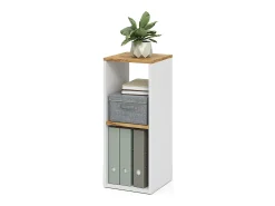 Estantería roble blanco/dorado 30x30x74 tomy