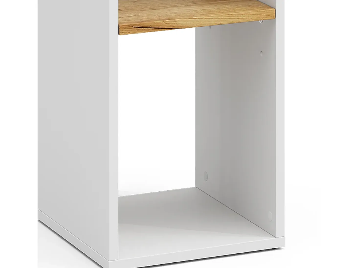 Estantería roble blanco/dorado 30x30x74 tomy