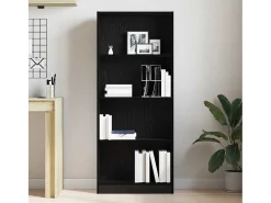 Estantería Roble negro 60 x 24 x 143 cm Madera contrachapada