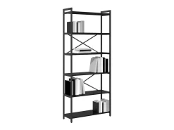 Estantería Roble negro 80 x 30 x 188 cm Madera contrachapada