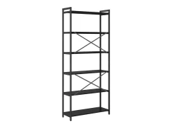 Estantería Roble negro 80 x 30 x 188 cm Madera contrachapada
