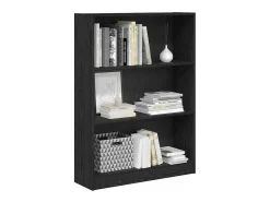 Estantería Roble negro 80 x 24 x 109 cm Madera contrachapada