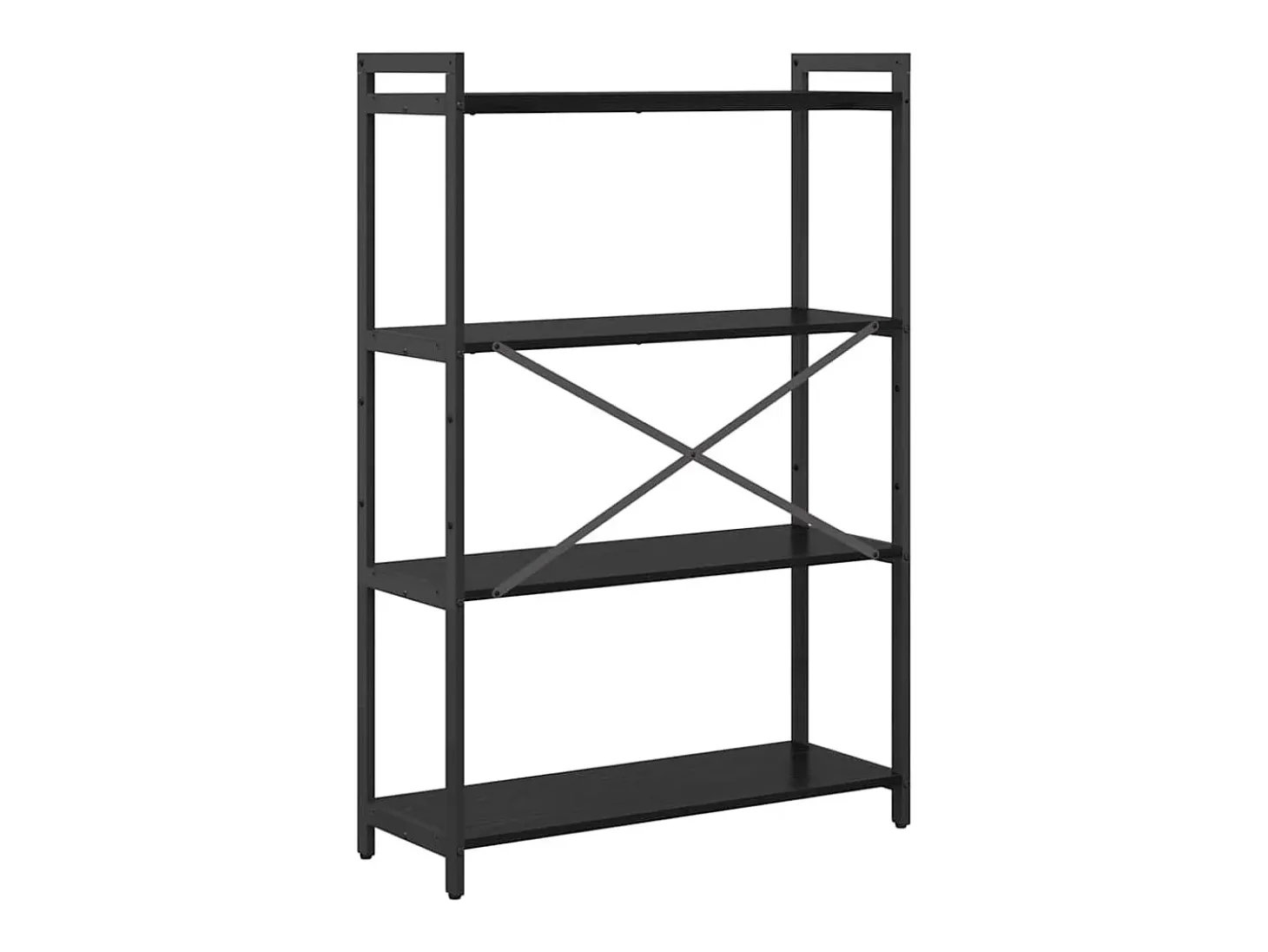 Estantería Roble negro 80 x 30 x 118 cm Madera contrachapada