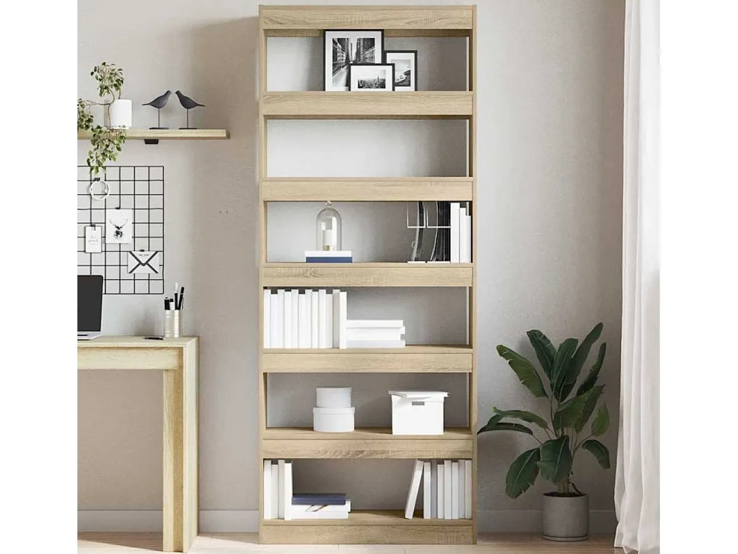Estantería Roble Sonoma 80 x 30 x 198 cm Madera contrachapada