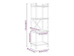 Estantería Roble Sonoma 40 x 30 x 118 cm Madera contrachapada