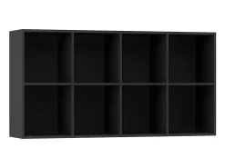 Estantería/Aparador madera contrachapada negro 66x30x130 cm