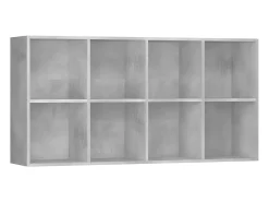 Estantería/Aparador madera contrachapada gris 66x30x130 cm