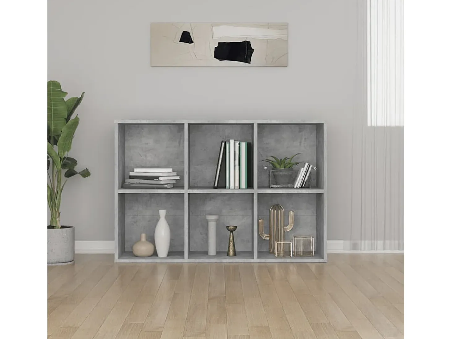 Estantería/Aparador madera ingeniería gris hormigón 66x30x98 cm