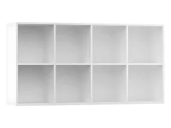 Estantería/Aparador madera contrachapada blanco 66x30x130 cm