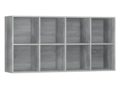 Estantería/Aparador madera contrachapada gris 66x30x130 cm