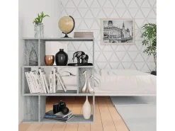 Estantería/Biombo madera contrachapada gris Sonoma 80x24x96 cm