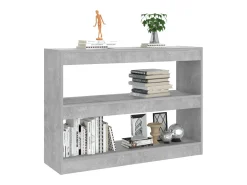 Estantería/divisor de espacios gris hormigón 100x30x72 cm