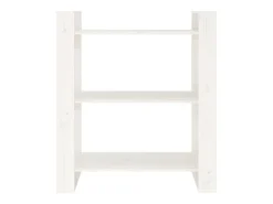 Estantería/divisor de espacios madera pino blanco 80x35x91 cm