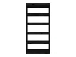 Estantería/divisor de espacios madera pino negro 80x30x167,4 cm