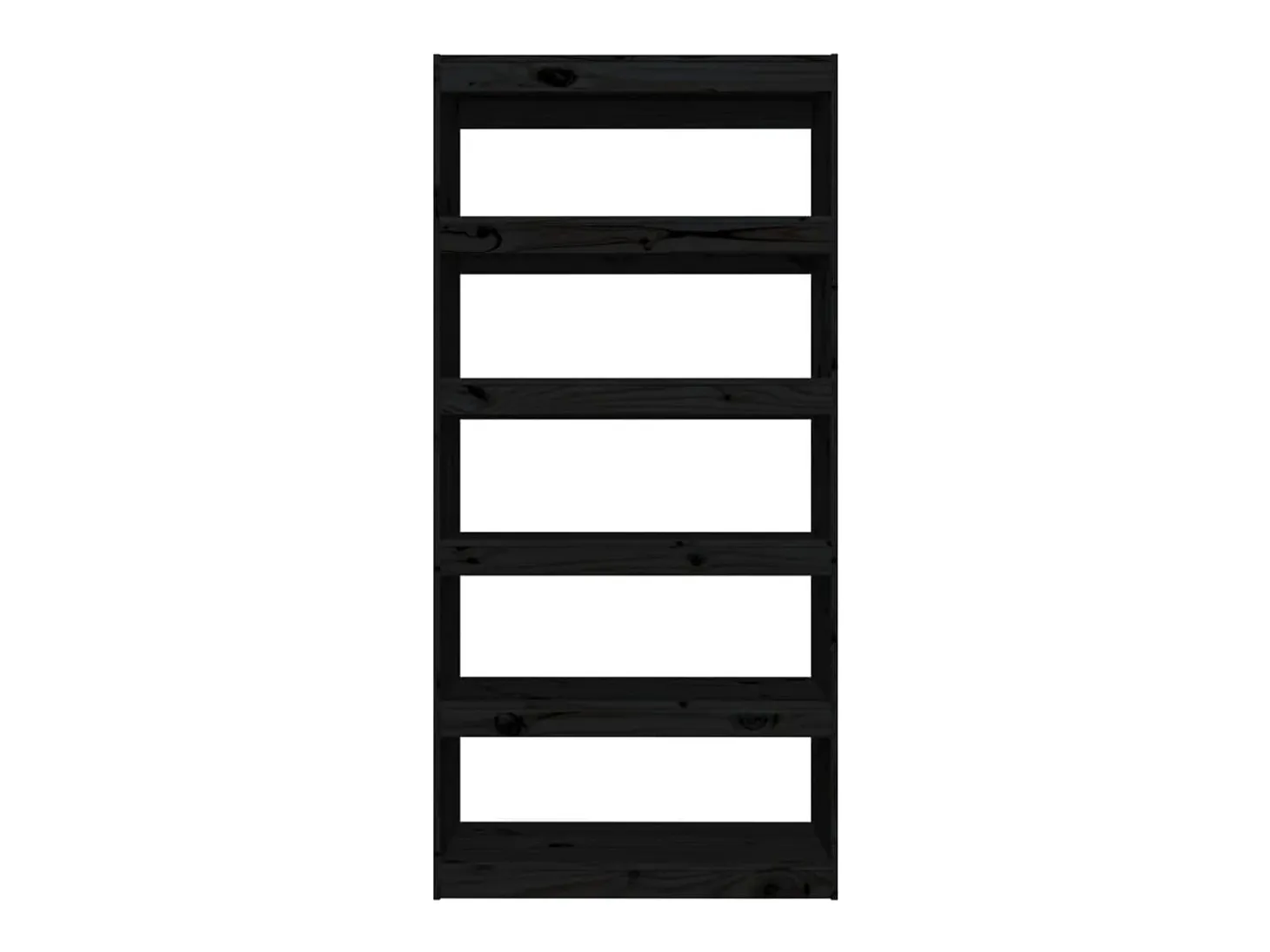Estantería/divisor de espacios madera pino negro 80x30x167,4 cm