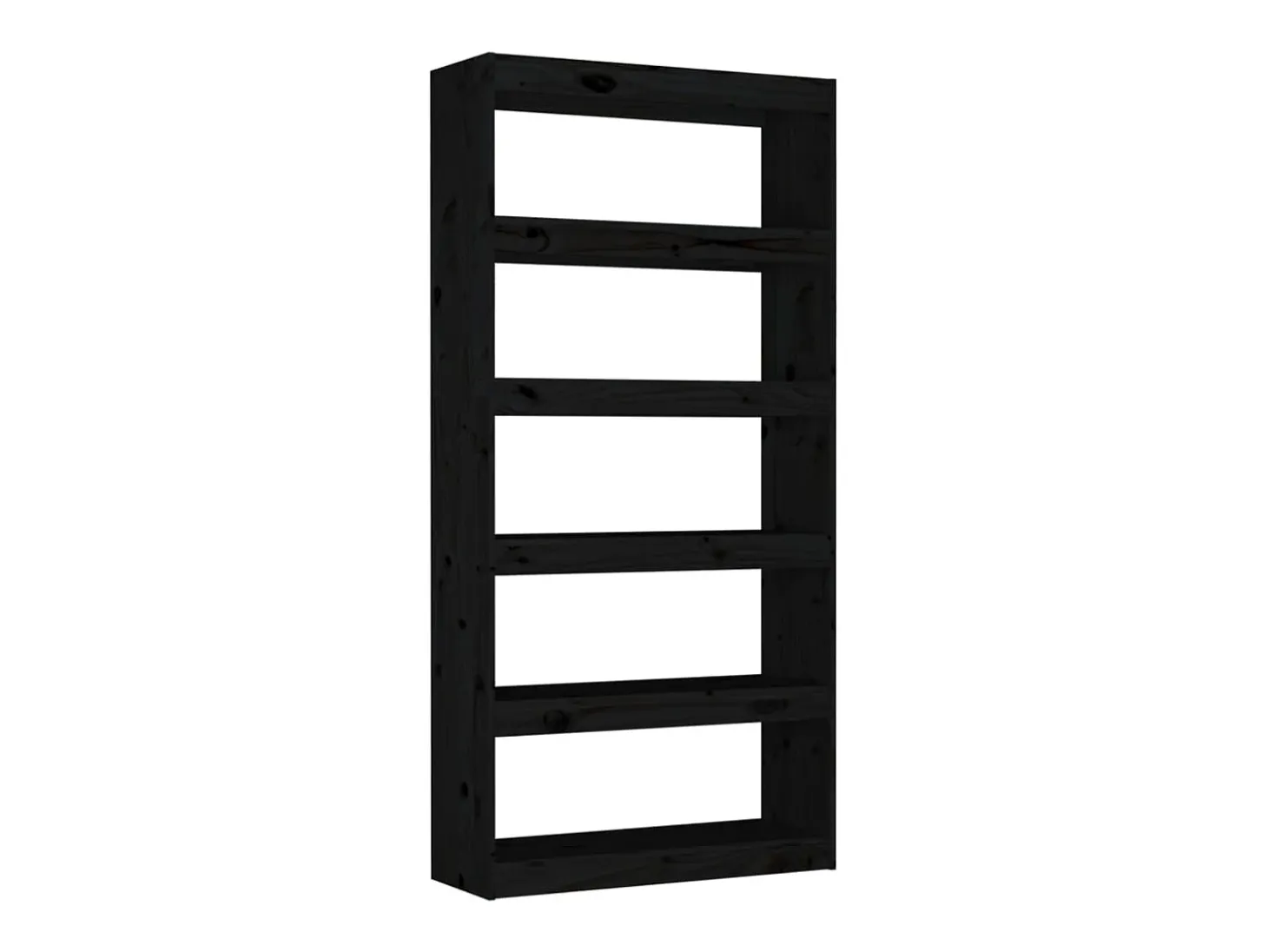 Estantería/divisor de espacios madera pino negro 80x30x167,4 cm