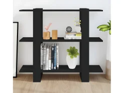 Estantería/divisor de espacios negro 100x30x87 cm