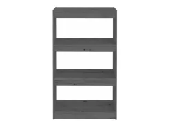 Estantería/divisor de espacios madera pino gris 60x30x103,5cm