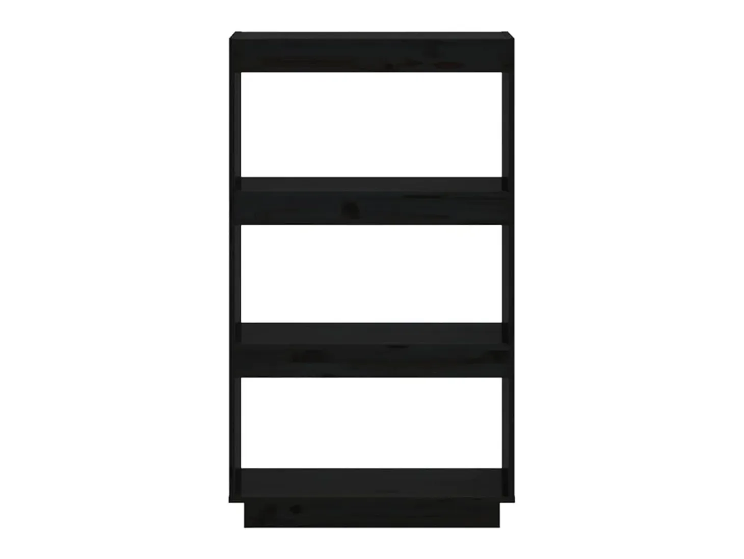 Estantería/divisor de espacios madera pino negro 60x35x103 cm