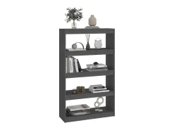 Estantería/divisor de espacios madera pino gris 80x30x135,5 cm