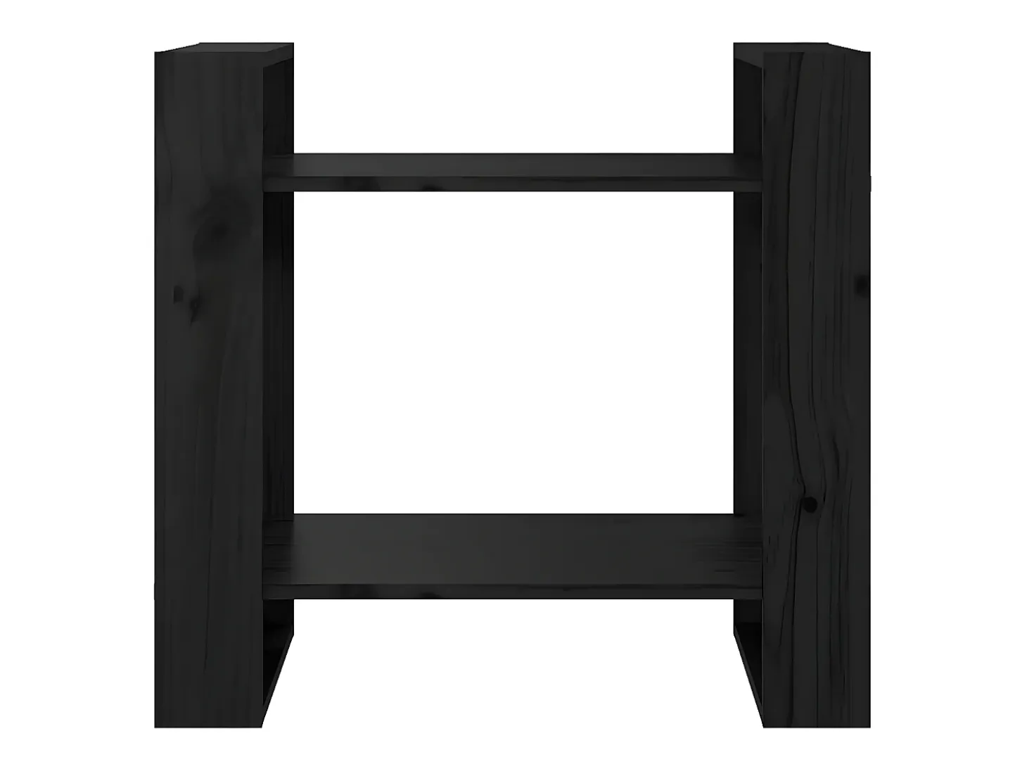 Estantería/divisor de espacios madera pino negro 60x35x57 cm