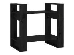 Estantería/divisor de espacios madera pino negro 60x35x57 cm