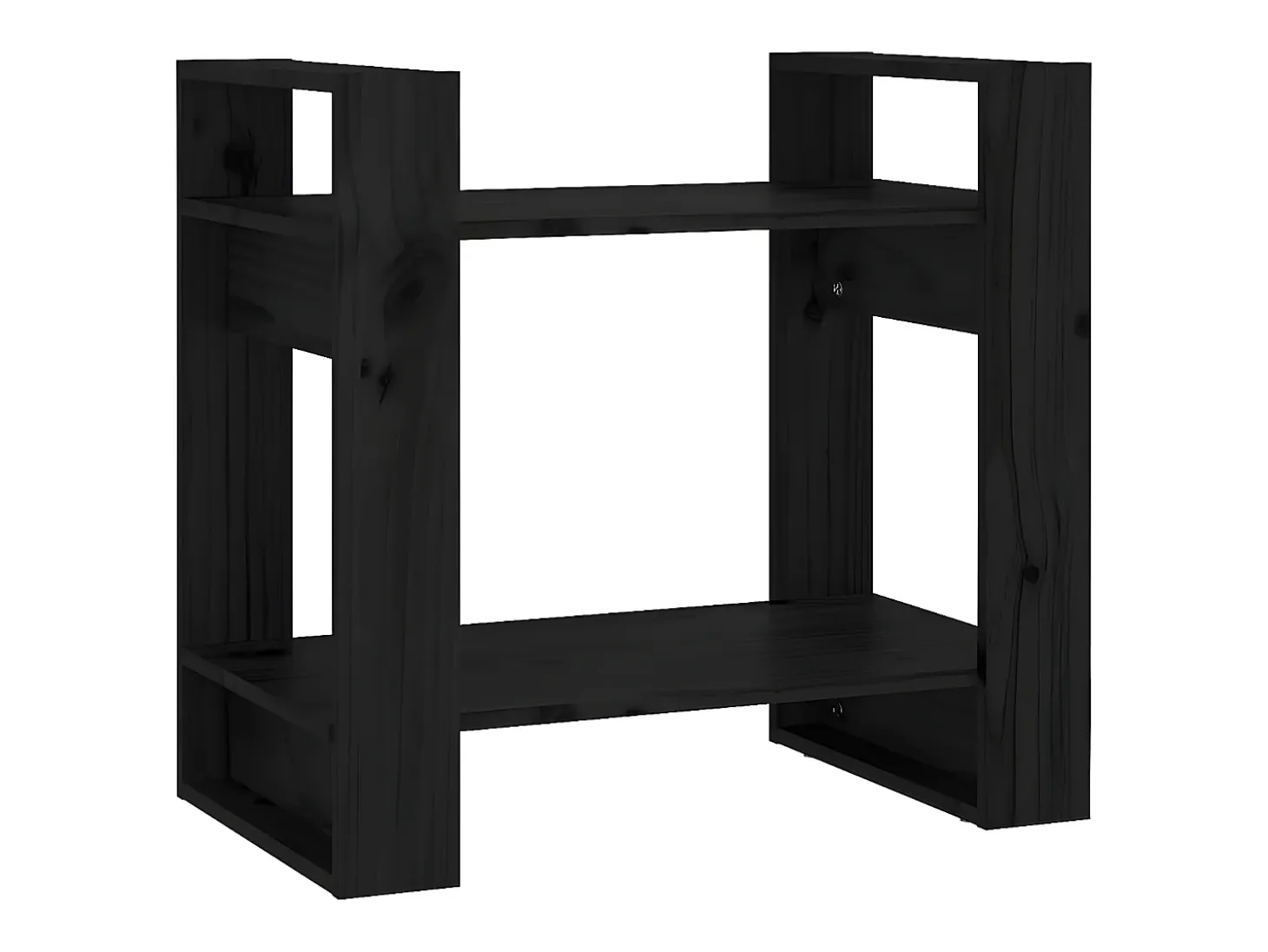 Estantería/divisor de espacios madera pino negro 60x35x57 cm