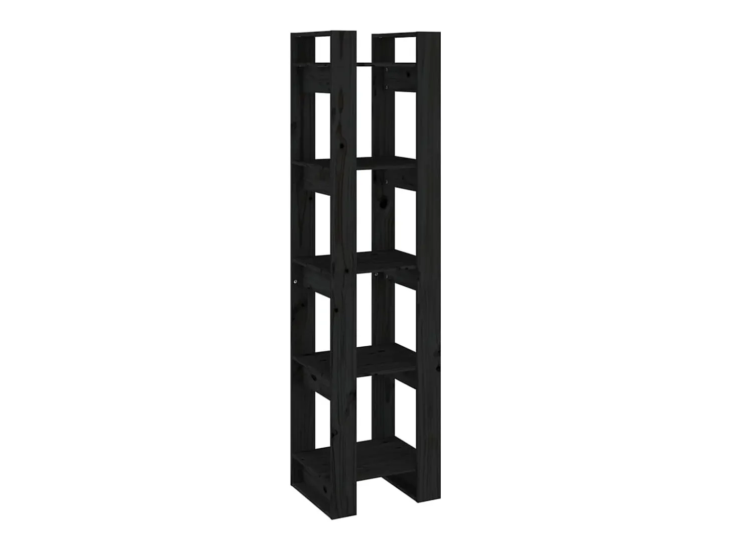 Estantería/divisor de espacios madera pino negro 41x35x160 cm