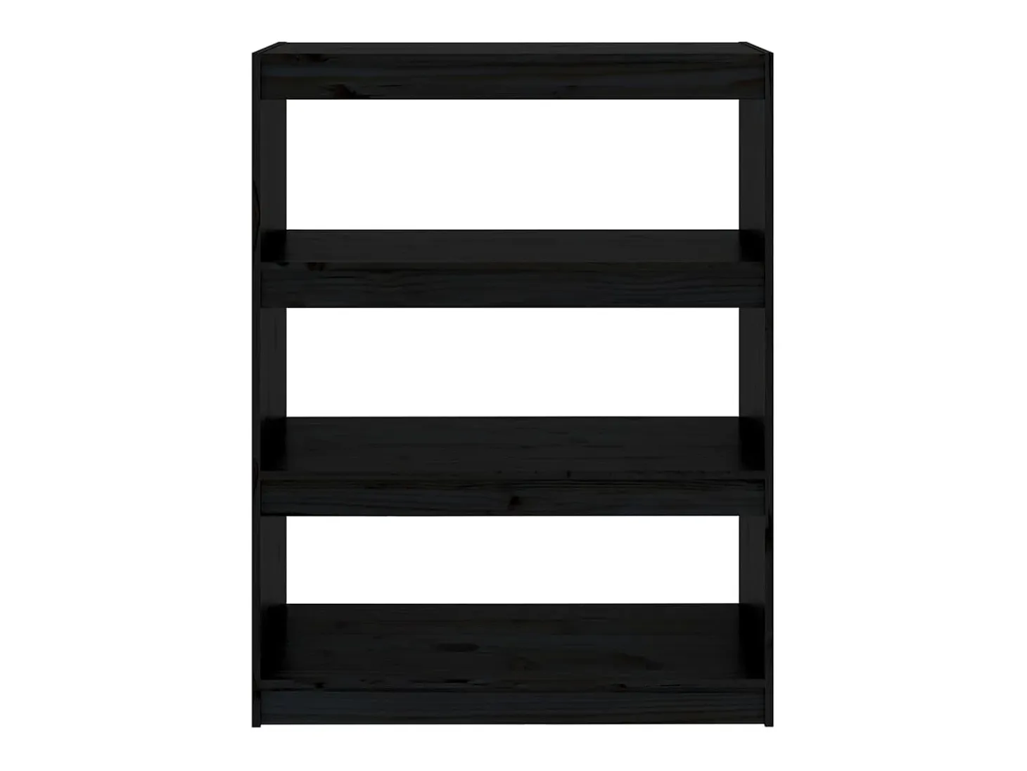 Estantería/divisor de espacios madera pino negro 80x30x103,5 cm