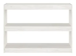 Estantería/divisor de espacios madera pino blanco 100x30x71,5 cm