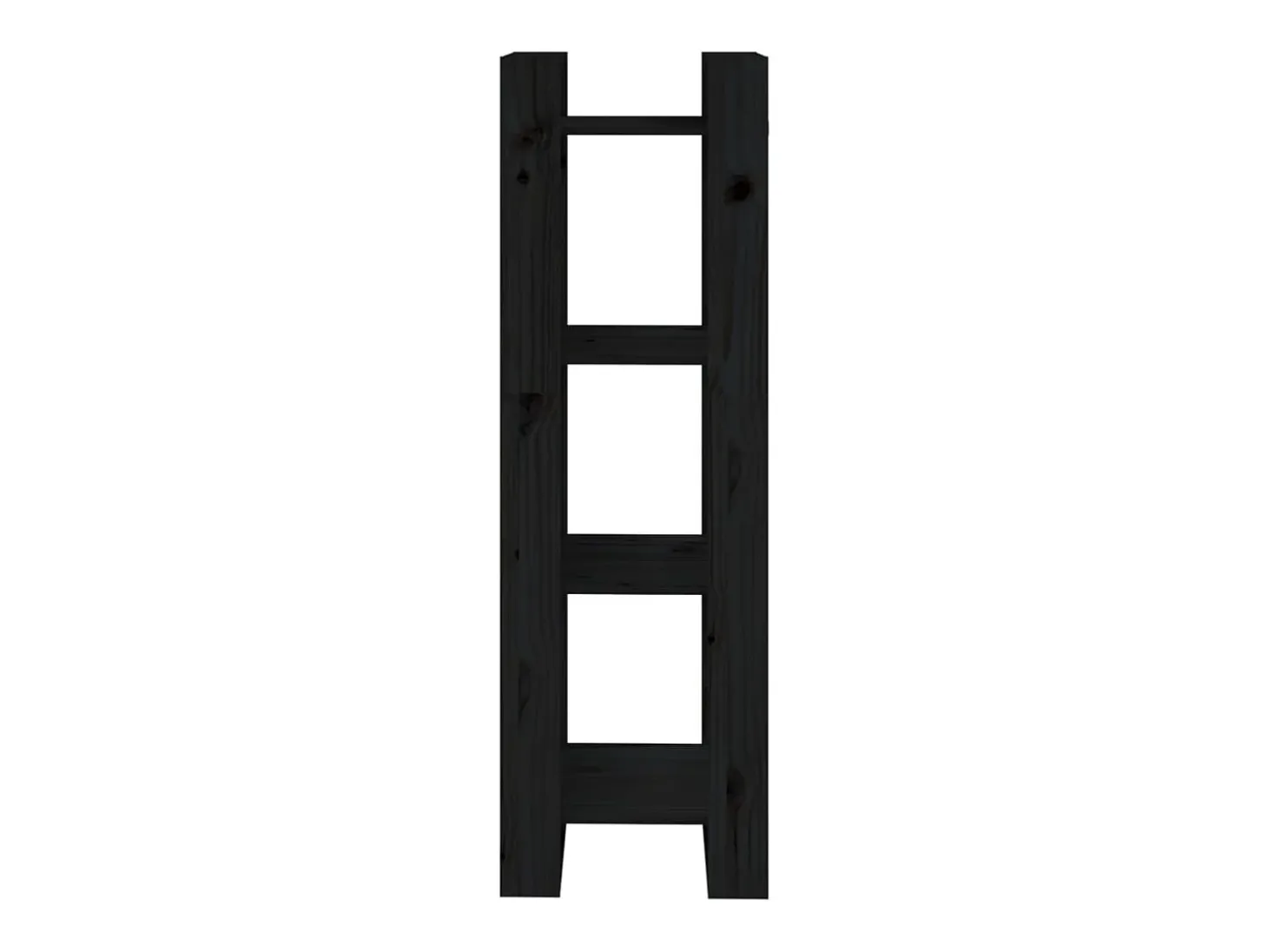 Estantería/divisor de espacios madera pino negro 41x35x125 cm