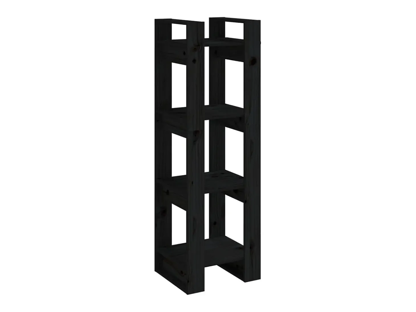 Estantería/divisor de espacios madera pino negro 41x35x125 cm