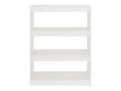 Estantería/divisor de espacios madera pino blanco 80x30x103,5cm
