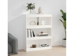 Estantería/divisor de espacios madera pino blanco 80x30x103,5cm