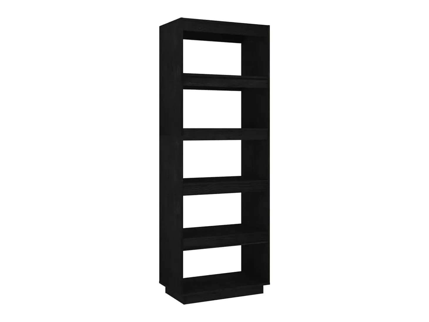 Estantería/divisor de espacios madera pino negro 60x35x167 cm