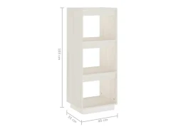 Estantería/divisor de espacios madera pino blanco 40x35x103 cm